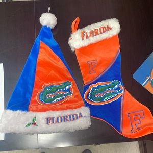 Florida Gator Stocking & Santa Hat